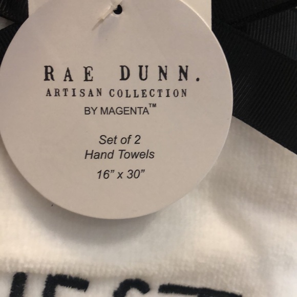 Rae Dunn Bath Nwt Rae Dunn Guest Hand Towels Set Of 2 Poshmark